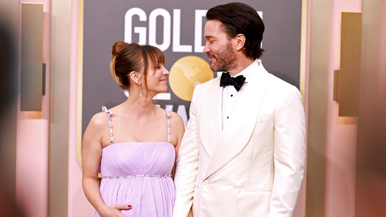 Kaley Cuoco and Tom Pelphrey together at the Golden Globe Awards.