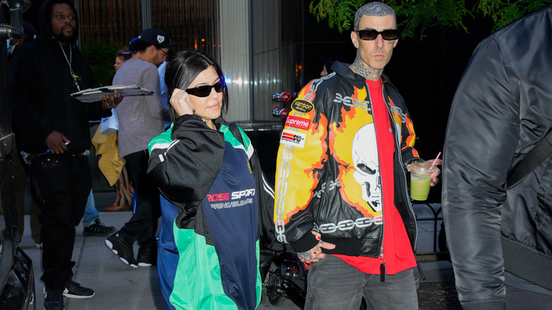 Kourtney Kardashian and Travis Barker photographed together while out and about.