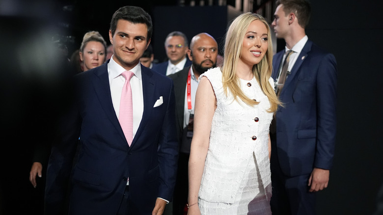 Michael Boulous and Tiffany Trump walking