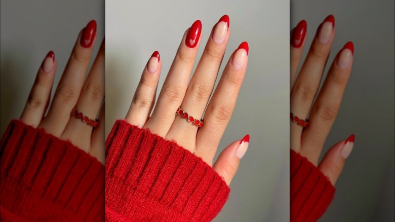 Red French tips