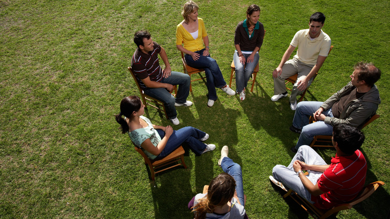 Support group meets outdoors