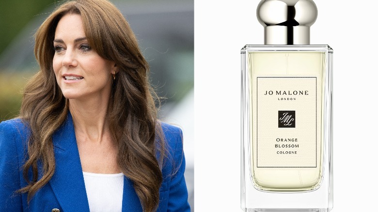 Kate Middleton smiling, Jo Malone Orange Blossom Cologne