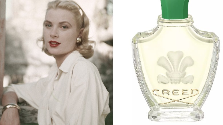 Grace Kelly posing, Fleurissimo Perfume