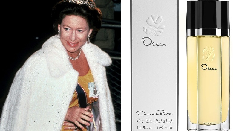 Princess Margaret smiling, Oscar de la Rente fragrance