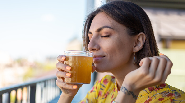 woman drinking alcohol