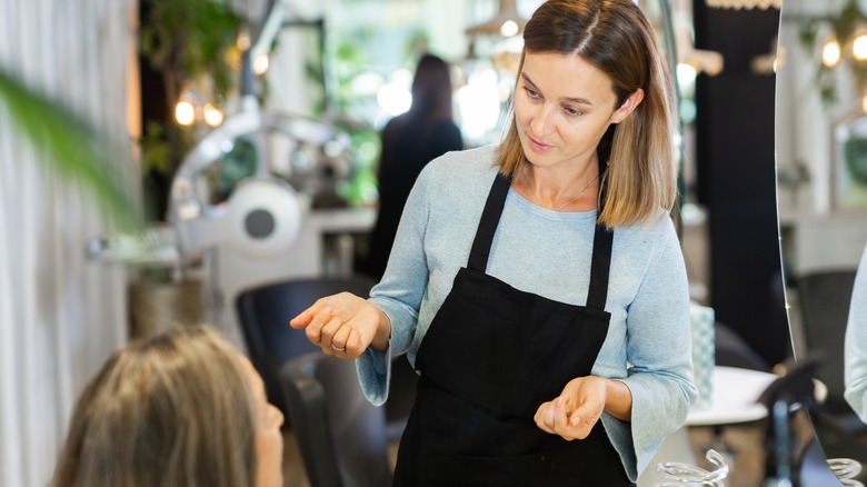 woman at hair salon