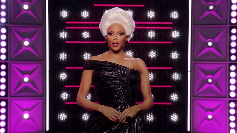 RuPaul in a black dress