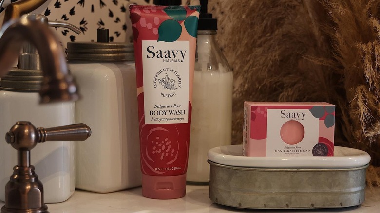 Saavy Naturals body wash and soap