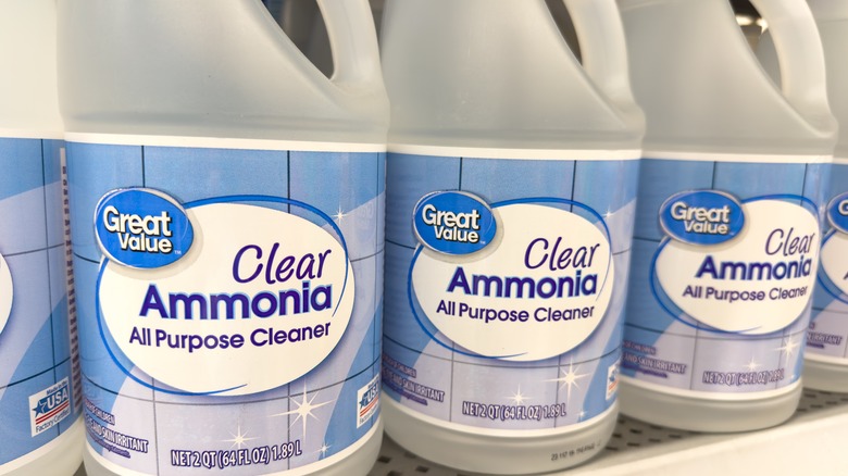 Bottles of ammonia