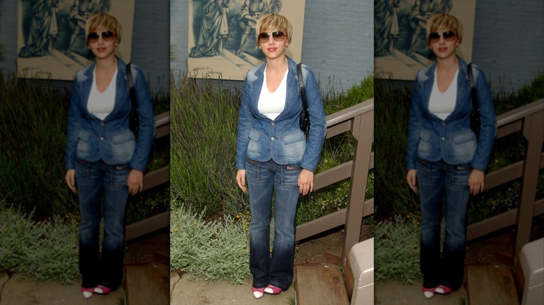 Scarlett Johansson wearing denim