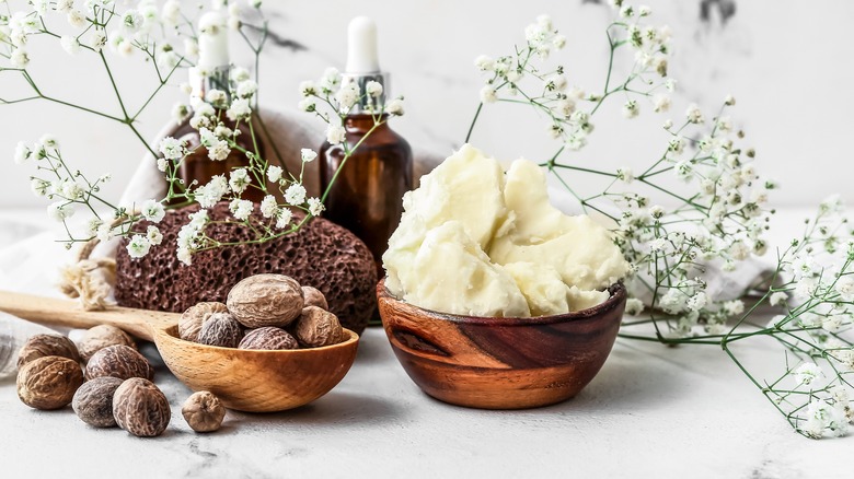 shea butter and shea seeds