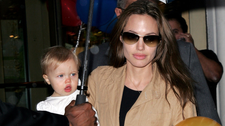 Angelina Jolie with baby Shiloh