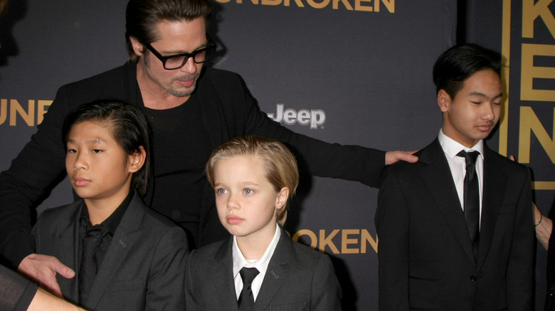 Brad Pitt and his children