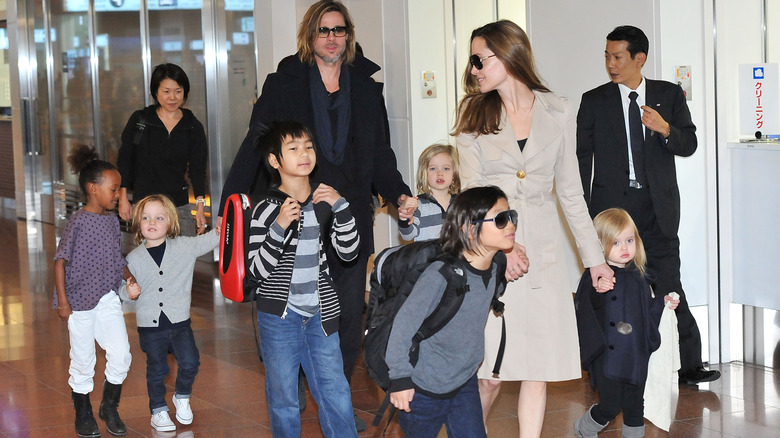 Angelina Jolie, Brad Pitt and children