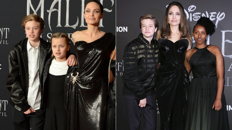 Shiloh Jolie-Pitt  with her family