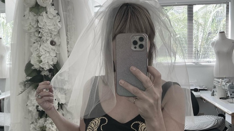 Trend Alert! The Short Wedding Dress + Long Veil Combo is SO Chic