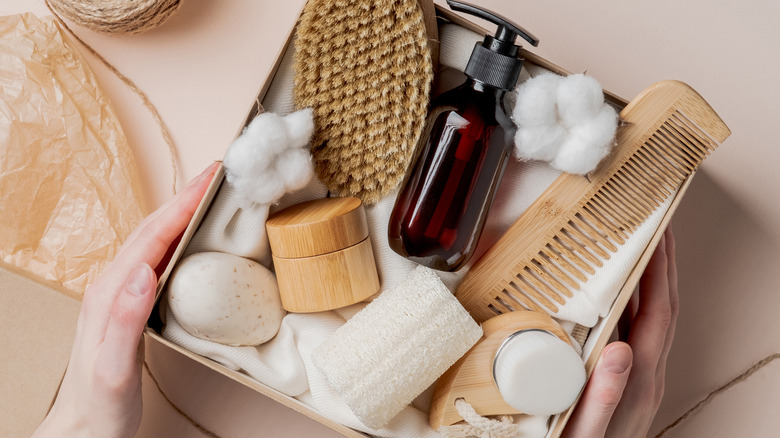 a box of skincare products