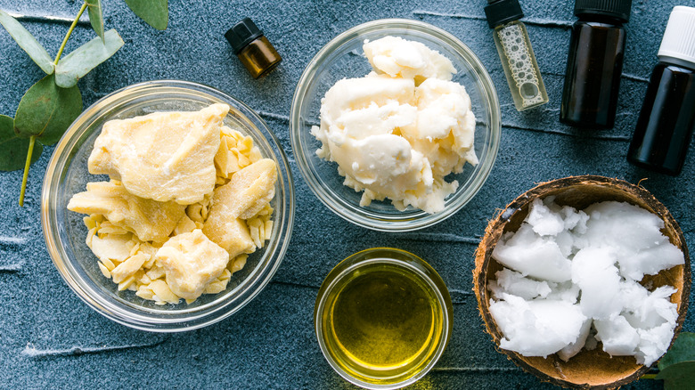 Shea butter and other ingredients 