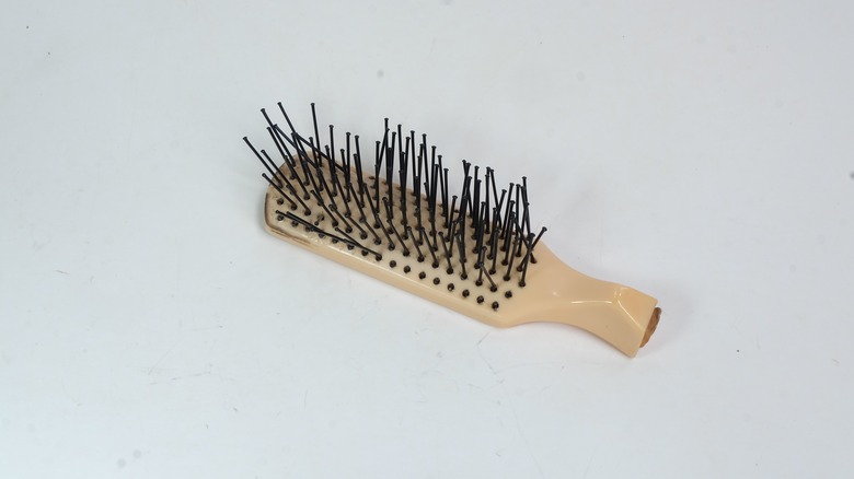 broken hairbrush