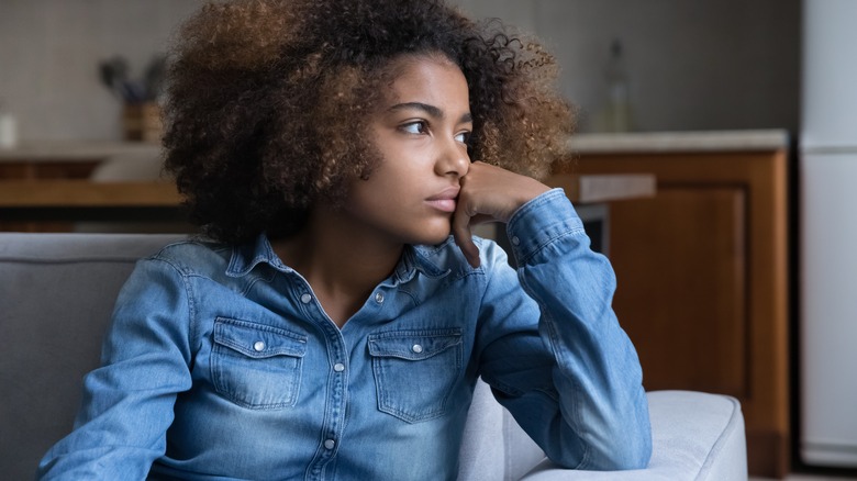 Young woman suffering depression