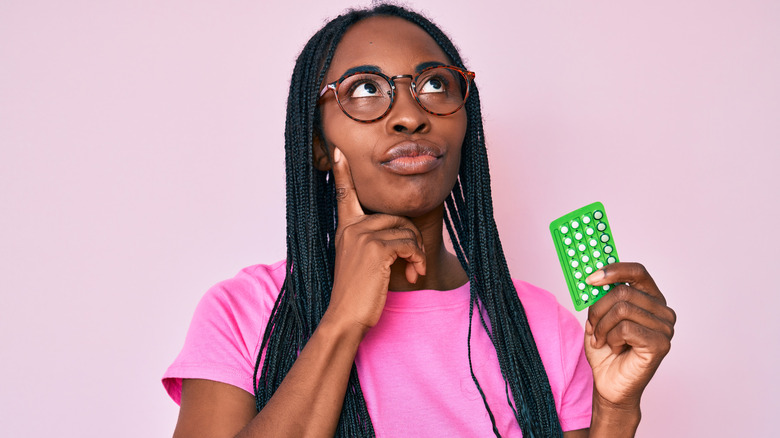 Woman recalling if she took her pill