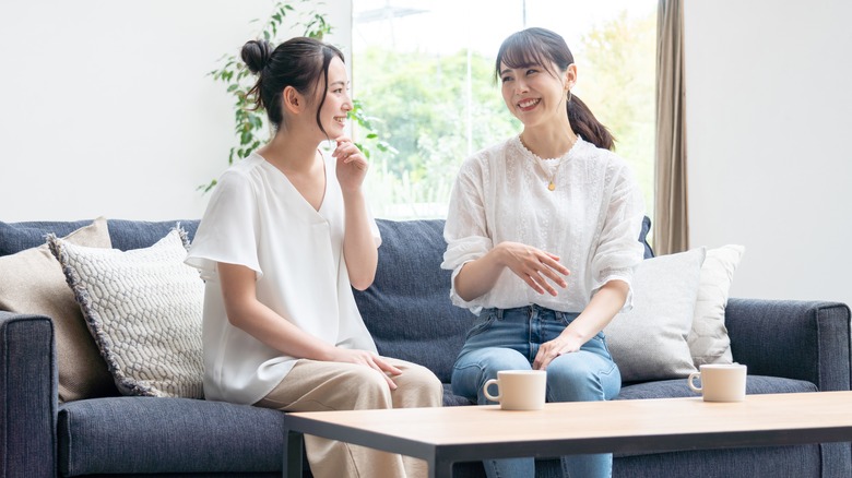 Two women having a conversation