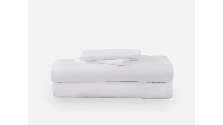 white silk sheet set