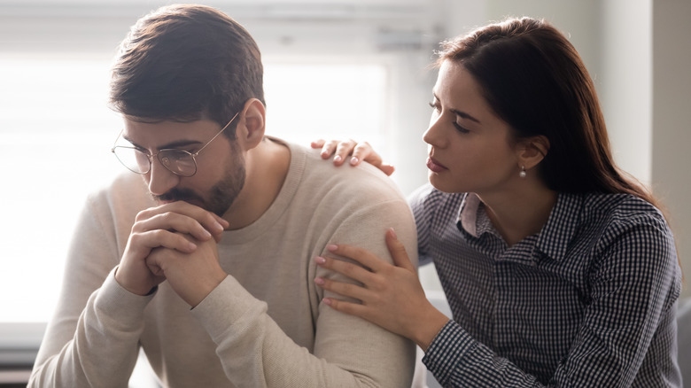 woman apologizing