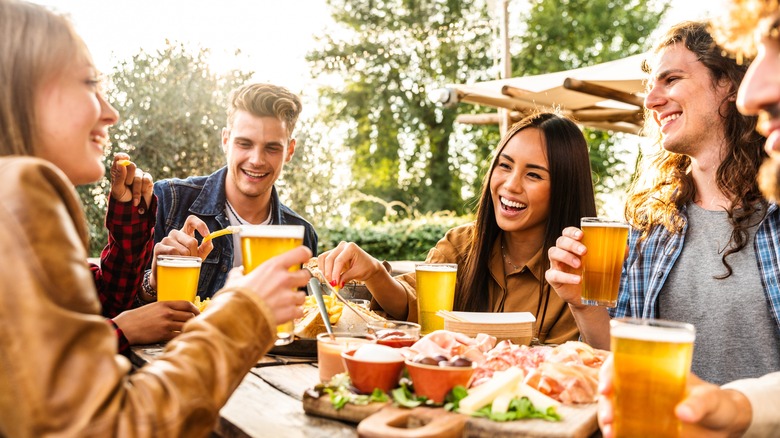 Friends gather for lunch