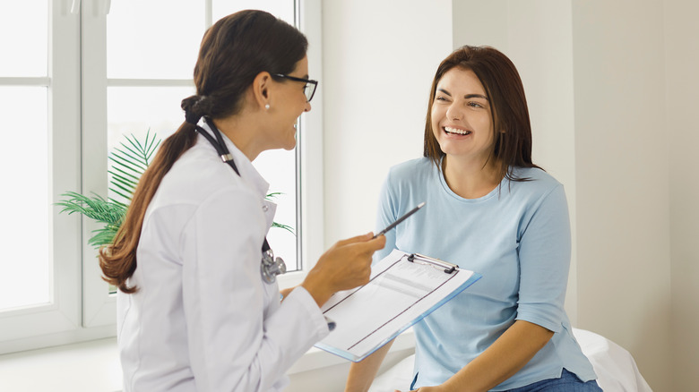 Woman and her doctor