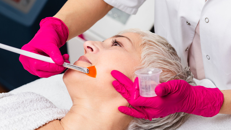 women getting chemical peel 