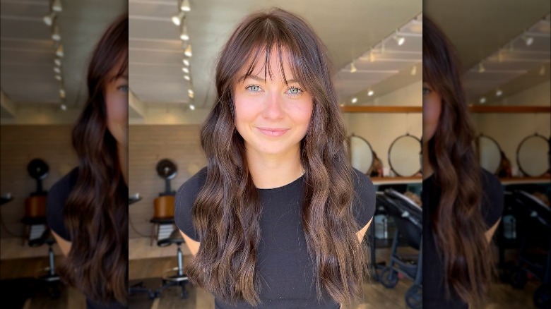 Beachy waves with skinny fringe 