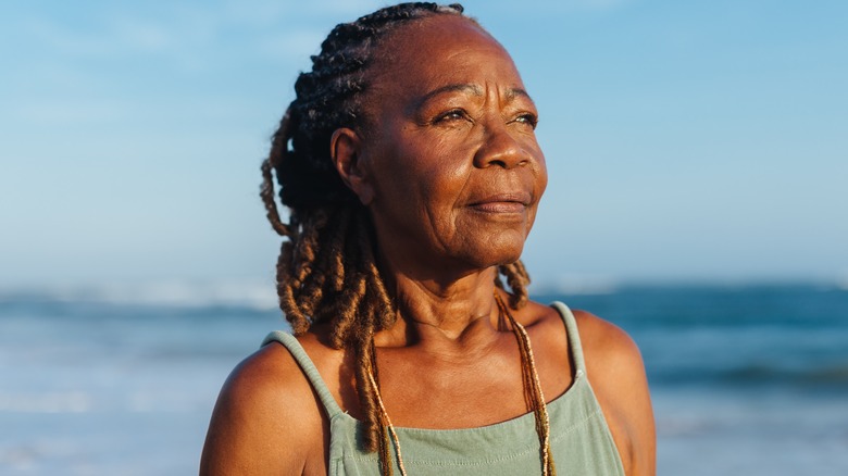 Mature woman wearing tank top