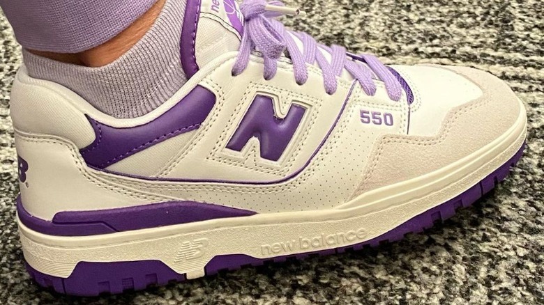 Purple New Balance 550s