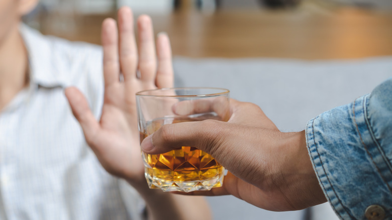 Hand signaling no more alcohol