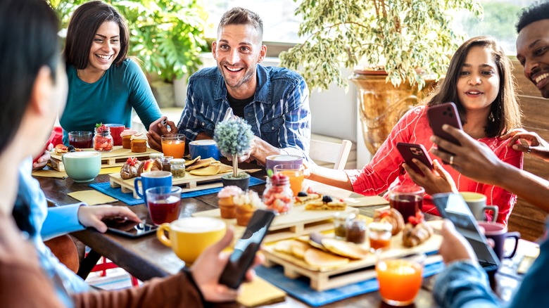 Friends gather for brunch