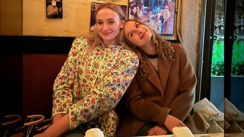 Sophie Turner floral jacket