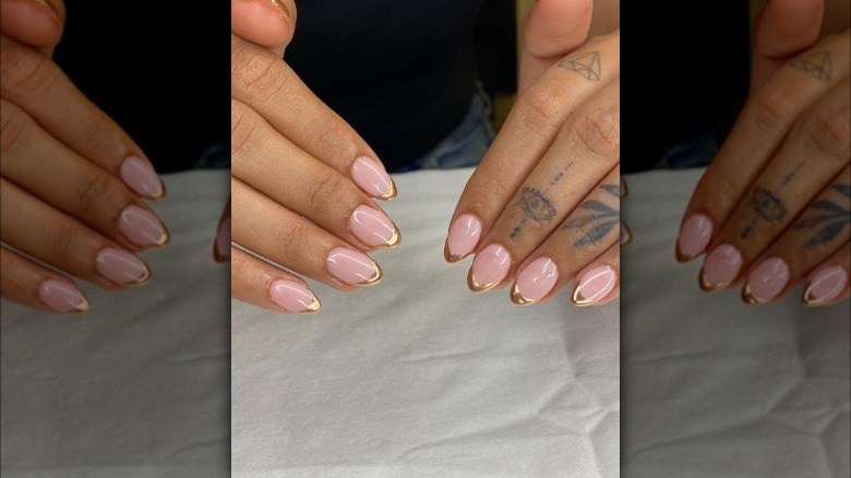 gold French tip