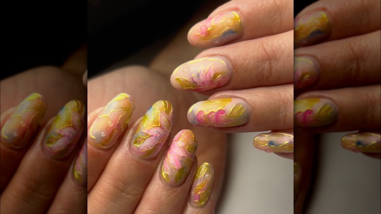 gold garden nails