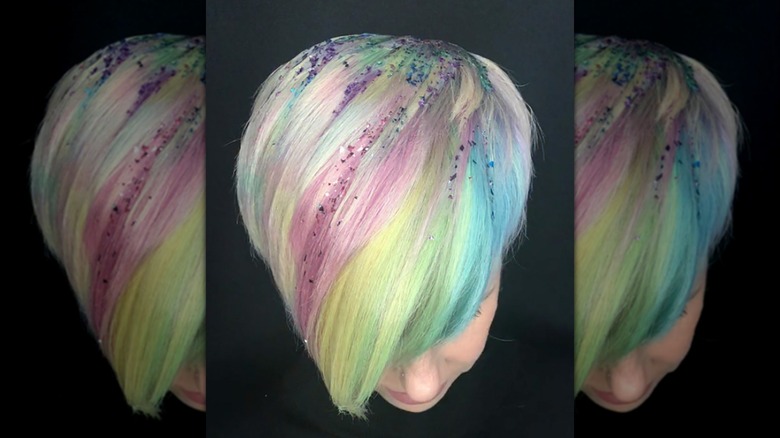 Rainbow short hair