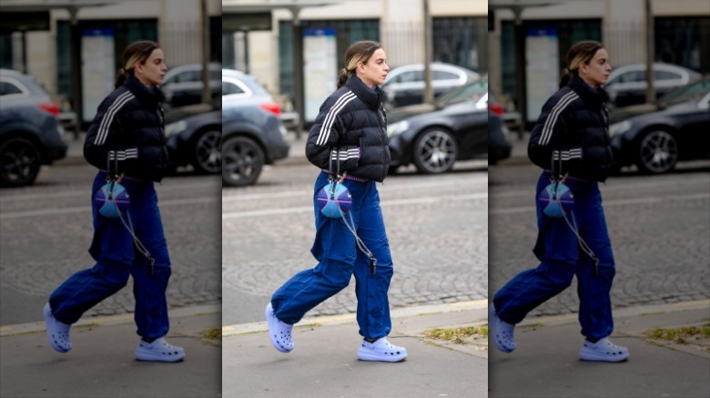 woman wearing sports jacket