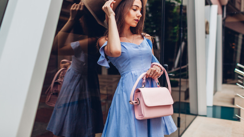 Blue spring dress