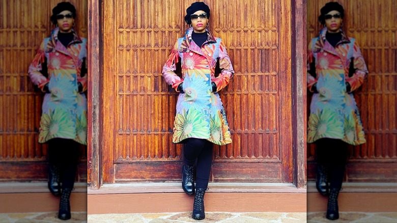 Rainbow statement coat