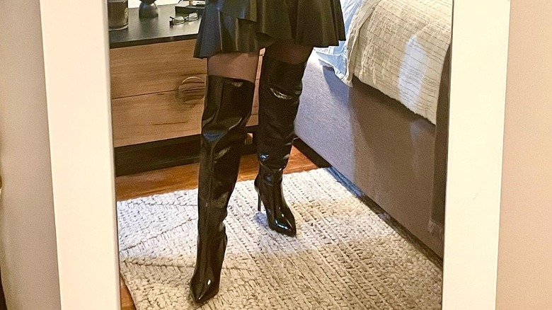 Black statement boots