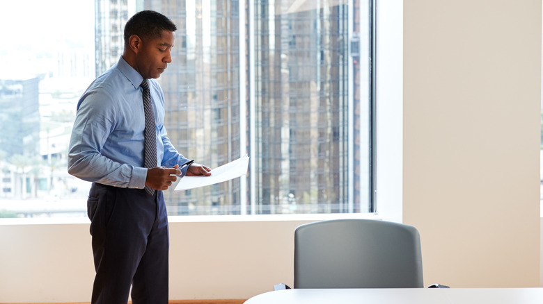 Man standing in his office