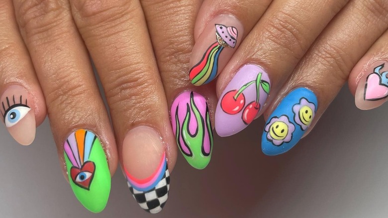 sticker nail art