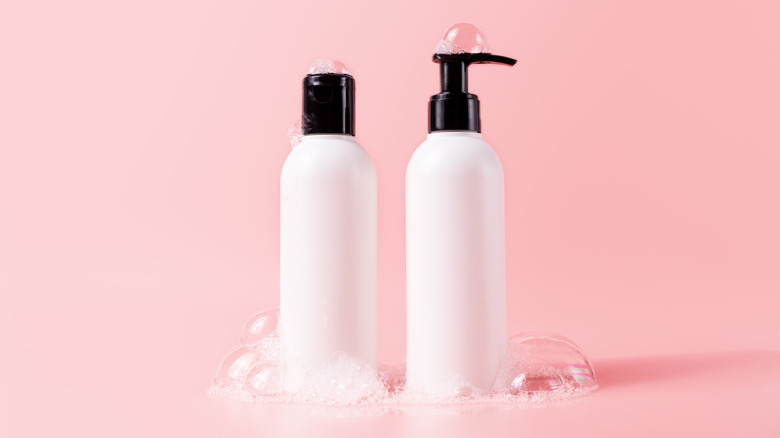 Two bottles of hair products