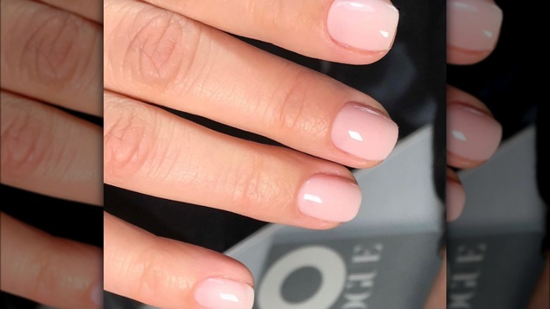 Short pink nails