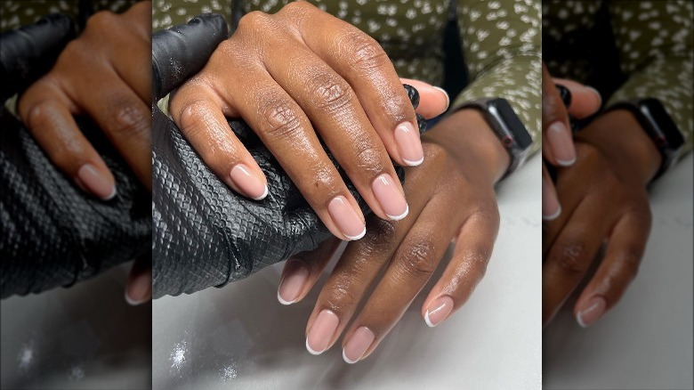 black tie nails