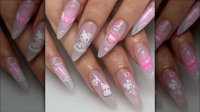 Hello Kitty nails